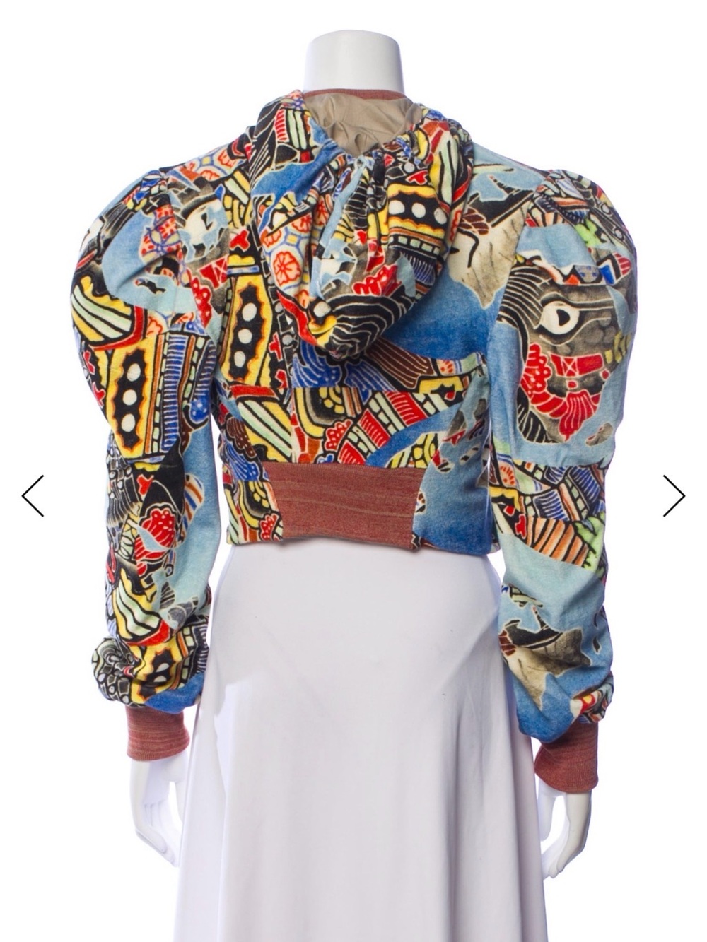 Vivienne Westwood Cropped Multicolor Printed Teddy Jacket - Picture 3 of 6